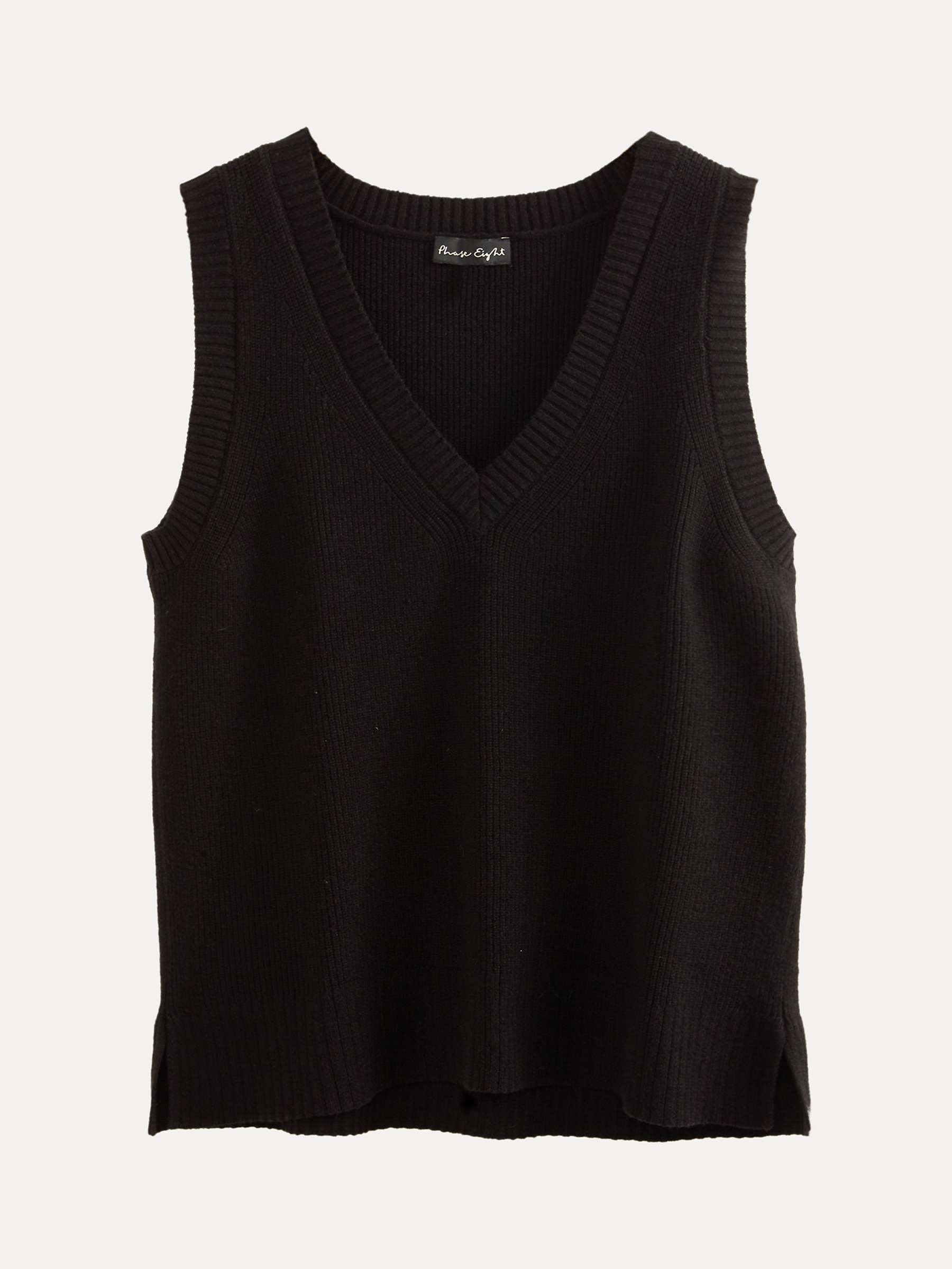 Buy Phase Eight Marianna Knit Tank Top, Black Online at johnlewis.com