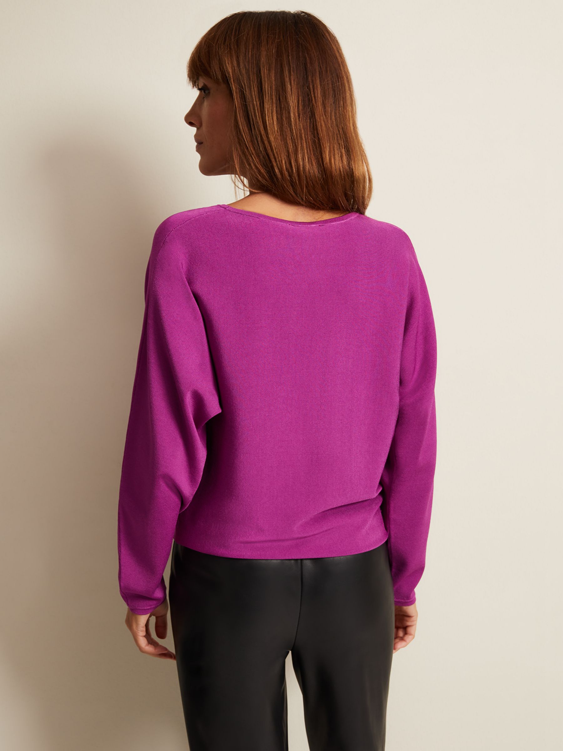 Phase Eight Letina Slinky Keyhole Jumper, Purple, XS