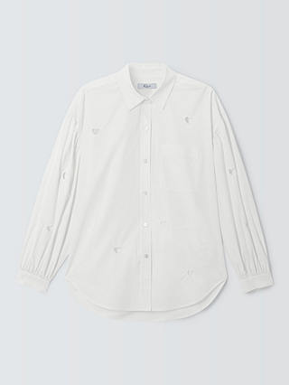 Rails Janae Eyelet Heart Cotton Shirt, White
