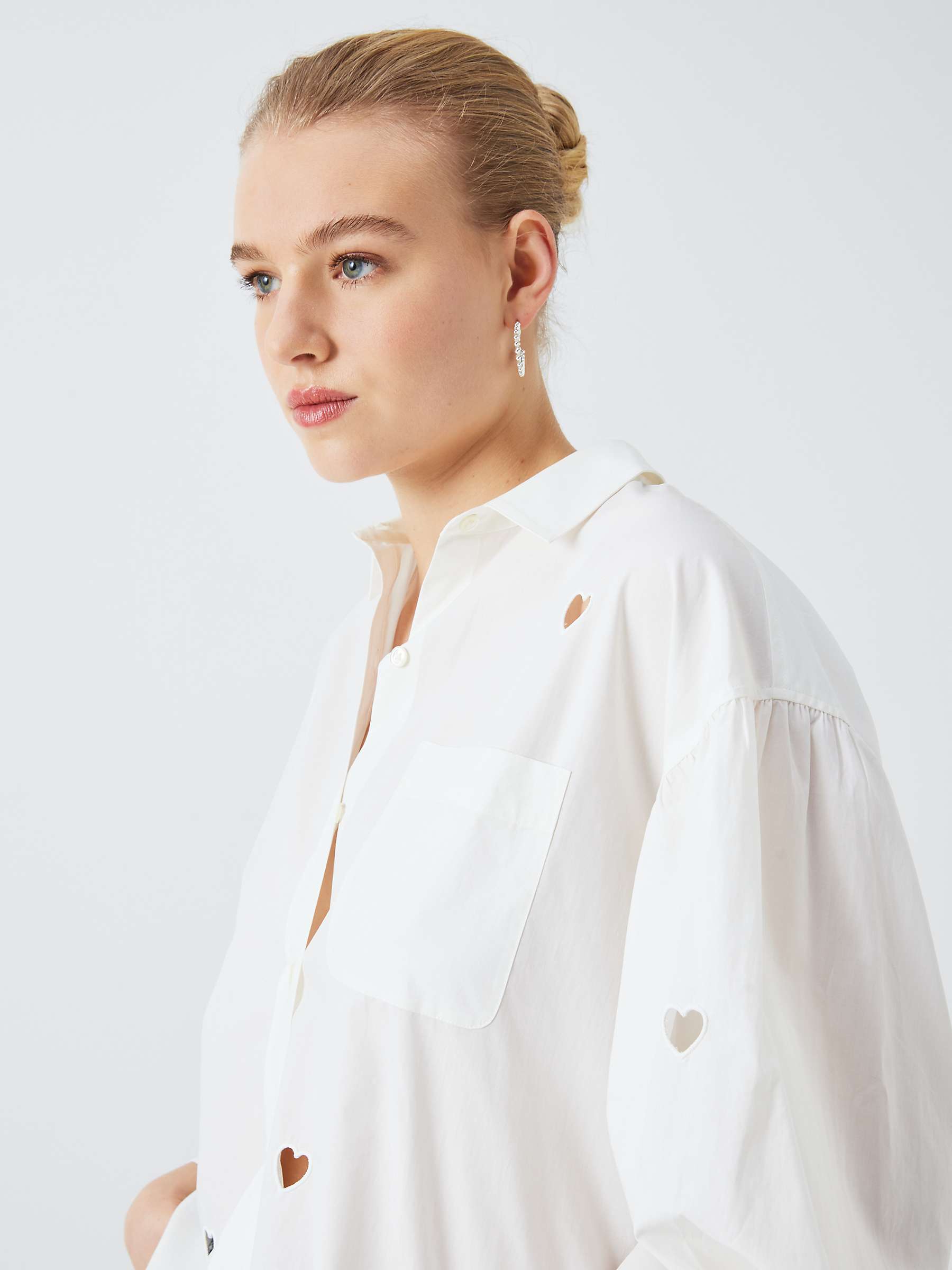 Buy Rails Janae Eyelet Heart Cotton Shirt, White Online at johnlewis.com