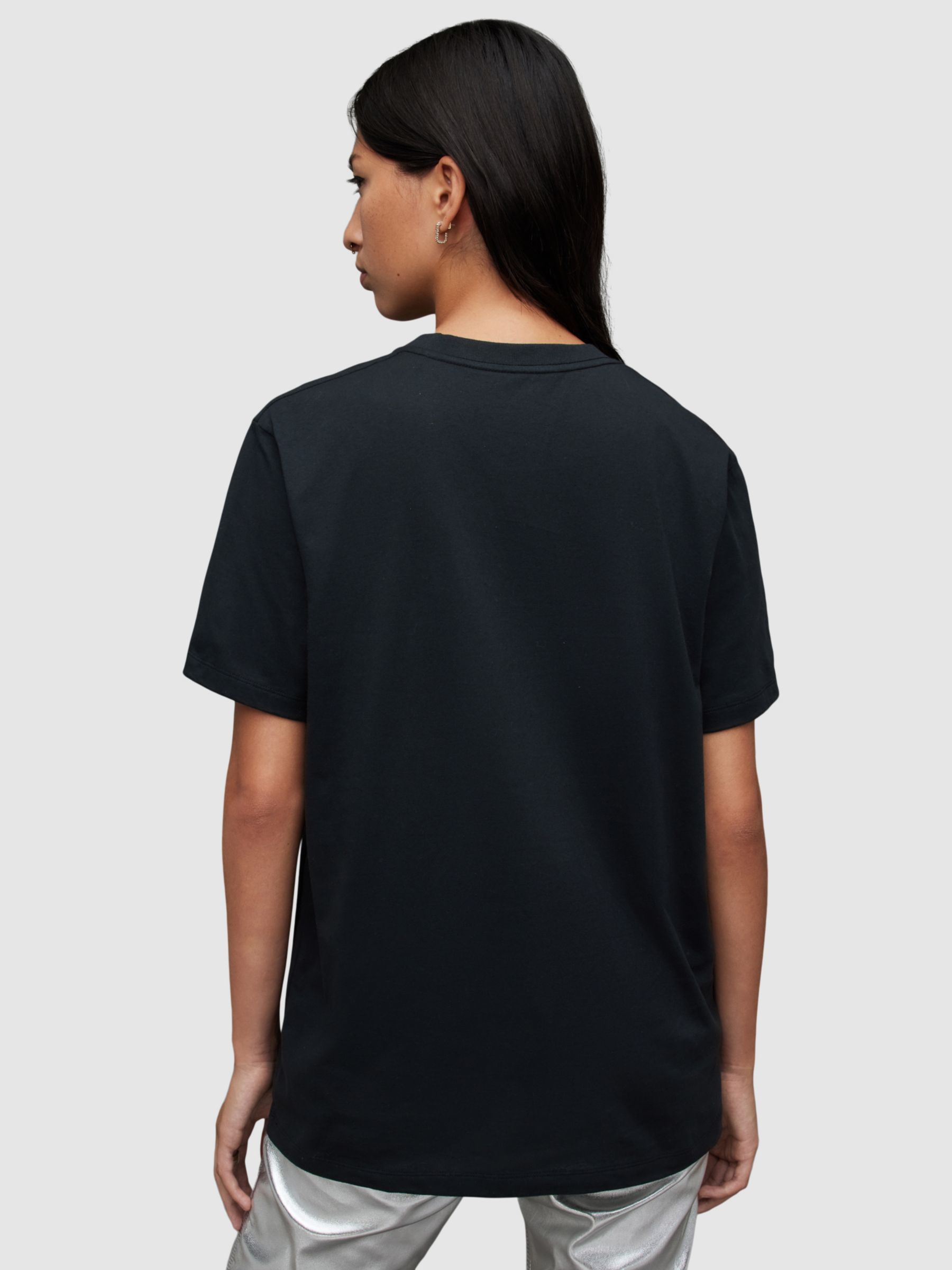 AllSaints Ossage T-Shirt, Soot Black Marl, £35.00