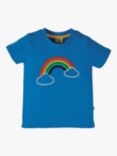 Frugi  Kids' Avery Rainbow Applique T-Shirt, Cobalt/Multi