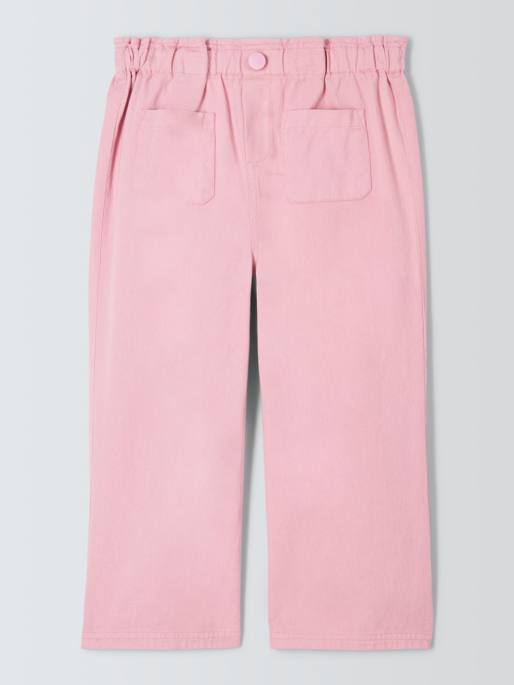 John Lewis Baby Cotton Trousers, Pink, 9-12 months