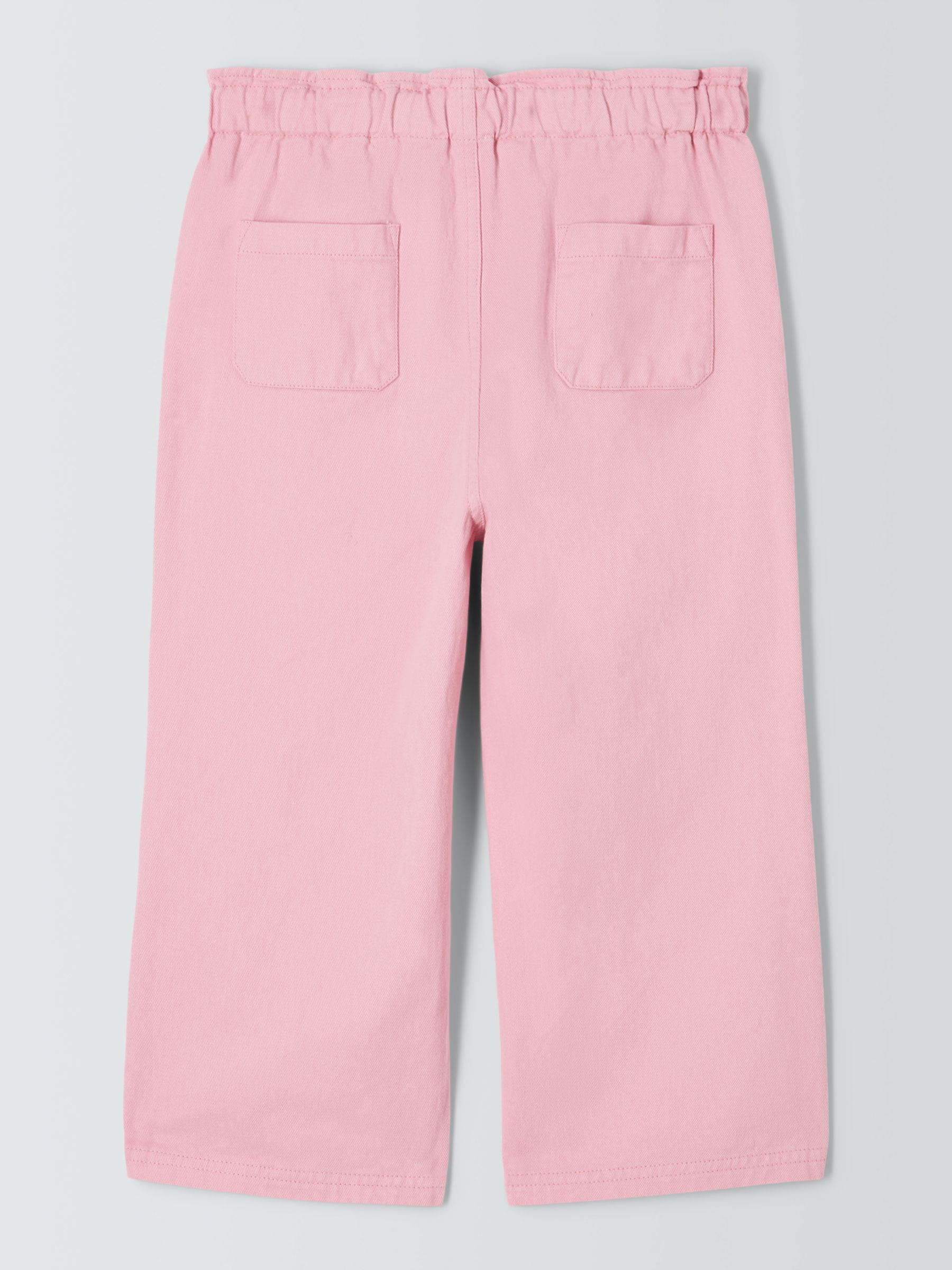 John Lewis Baby Cotton Trousers, Pink, 9-12 months
