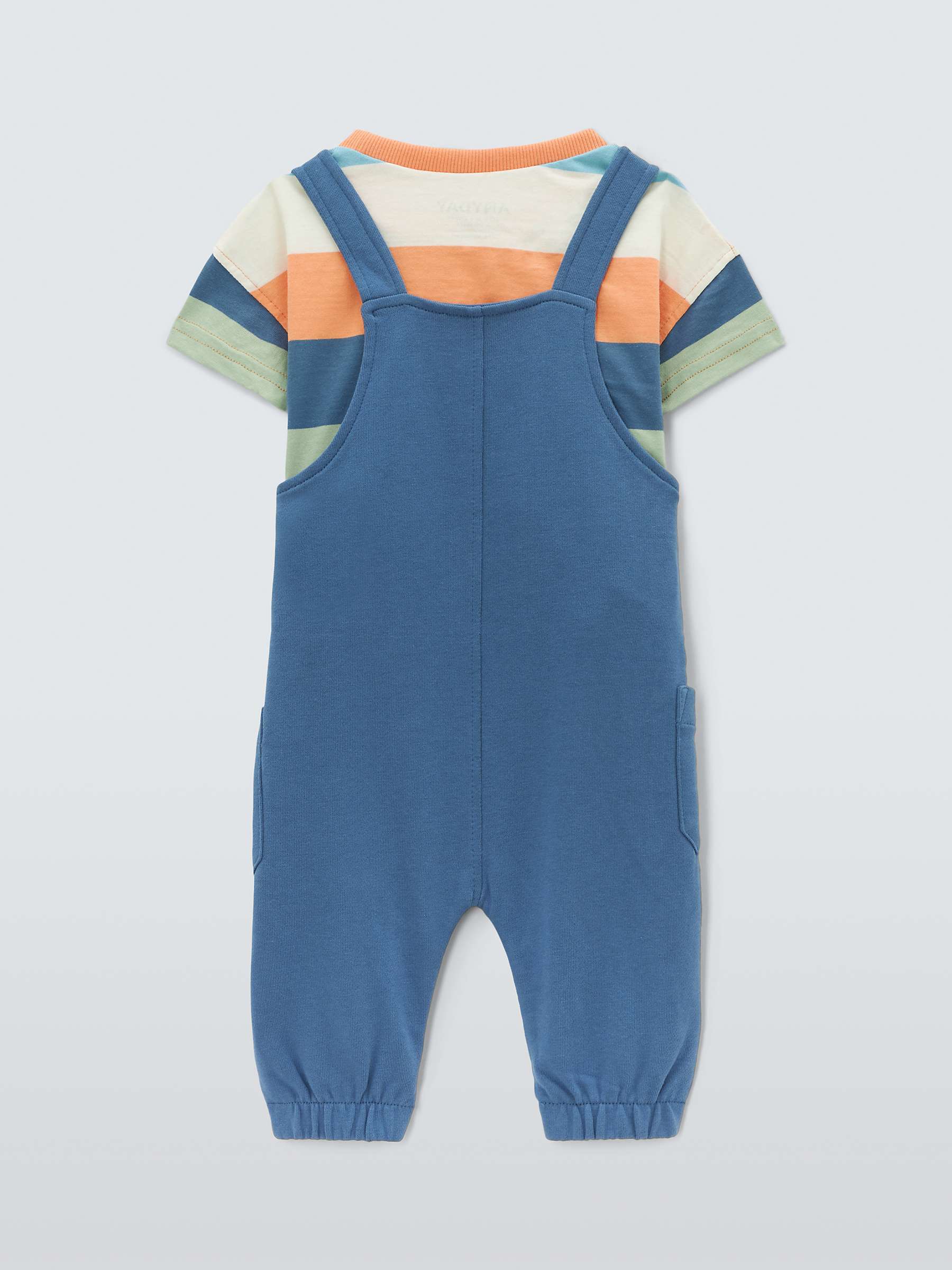 Buy John Lewis ANYDAY Baby Stripe T-Shirt & Dungaree Set, Multi Online at johnlewis.com