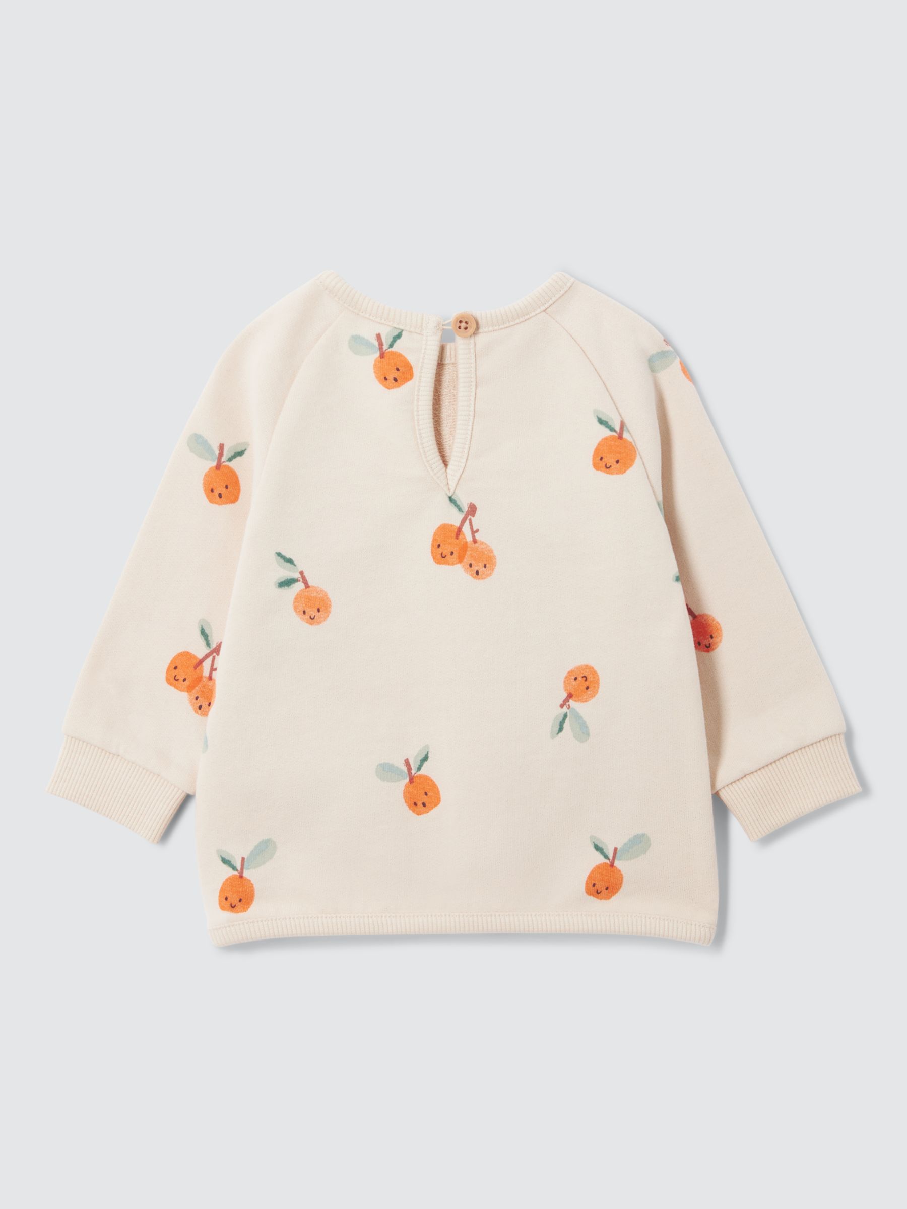 Buy John Lewis Baby Oranges Print Sweatshirt, Neutrals/Orange Online at johnlewis.com