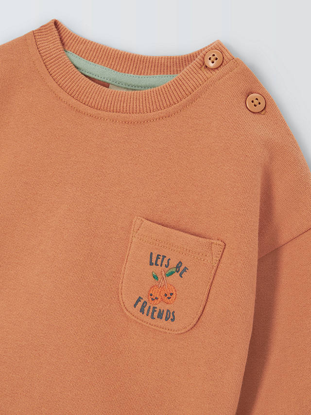 John Lewis Baby Oranges Most Fun Sweatshirt, Multi