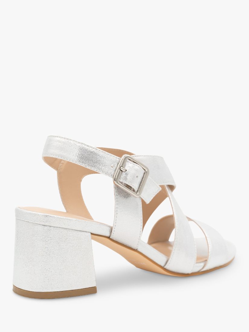 Silver cross clearance strap sandals