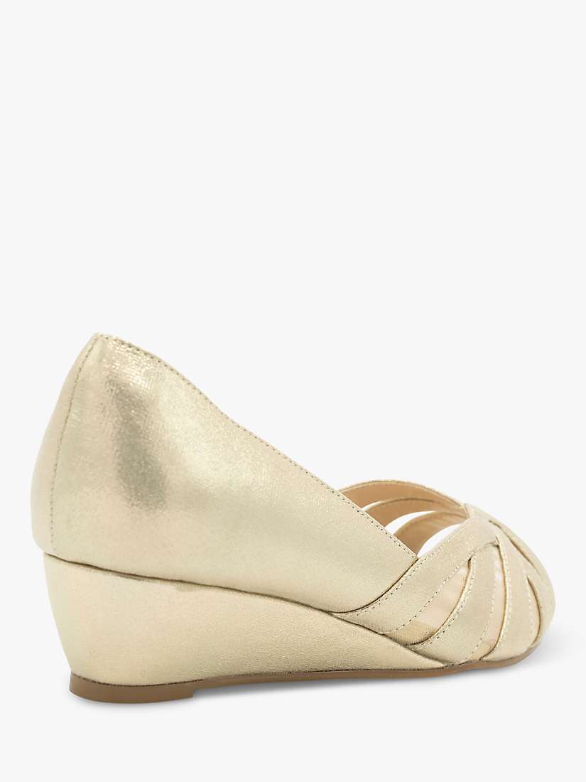 Buy Paradox London Judy Wide Fit Shimmer Wedge Heel Sandals Online at johnlewis.com