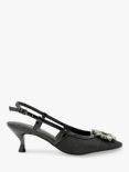Paradox London Catalina Shimmer Brooch Slingback Court Shoes