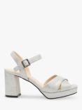 Paradox London Landon Shimmer Platform Sandals, Pewter