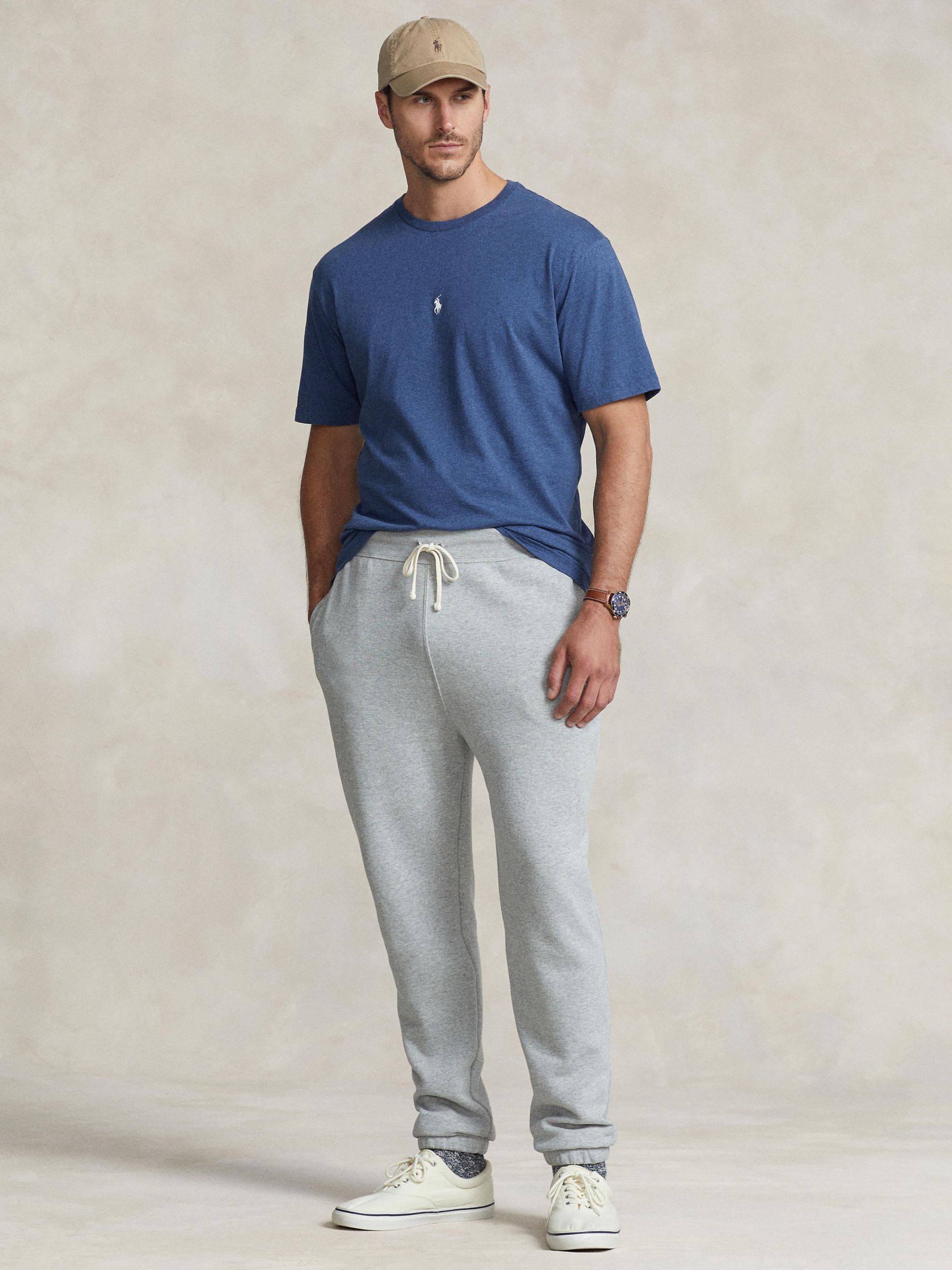 Polo Ralph Lauren Big & Tall Cotton T-Shirt, Derby Blue Heather at