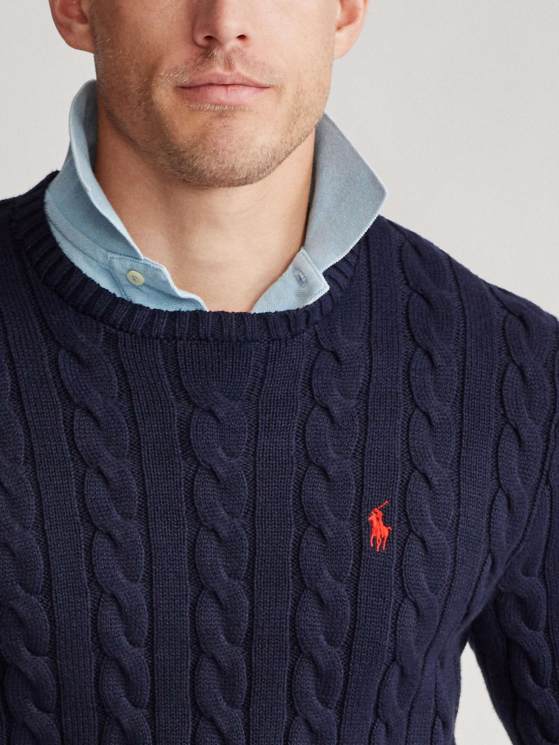 Buy Polo Ralph Lauren  Big & Tall Cable Knit Cotton Jumper Online at johnlewis.com