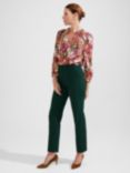 Hobbs Grace Straight Leg Trousers, Holly Green, Holly Green