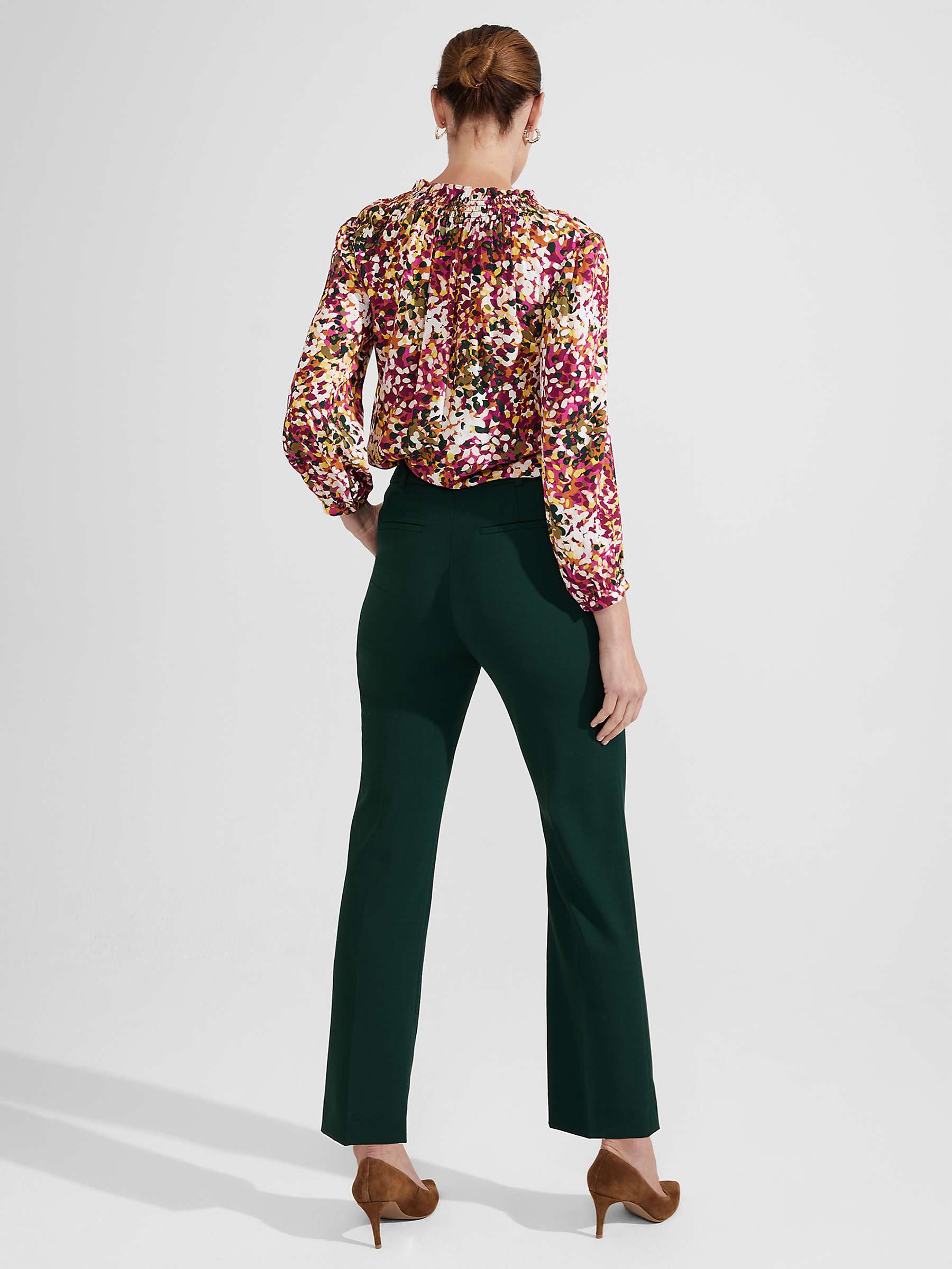 Buy Hobbs Grace Straight Leg Trousers, Holly Green Online at johnlewis.com