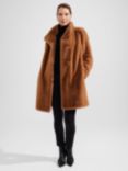 Hobbs Maddox Faux Fur Coat, Camel