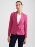 Hobbs Blake Wool Tweed Jacket, Florentine Pink