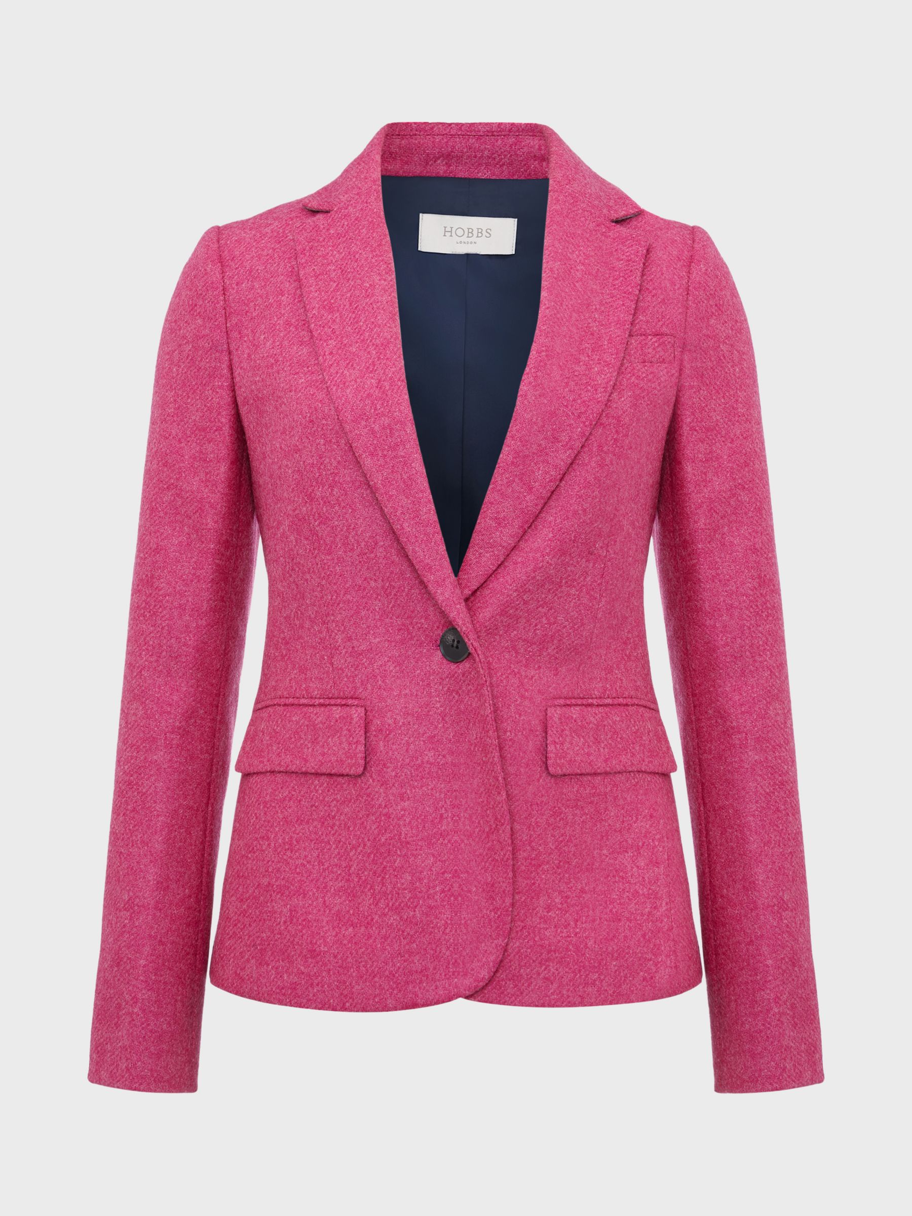 Buy Hobbs Blake Wool Tweed Jacket, Florentine Pink Online at johnlewis.com