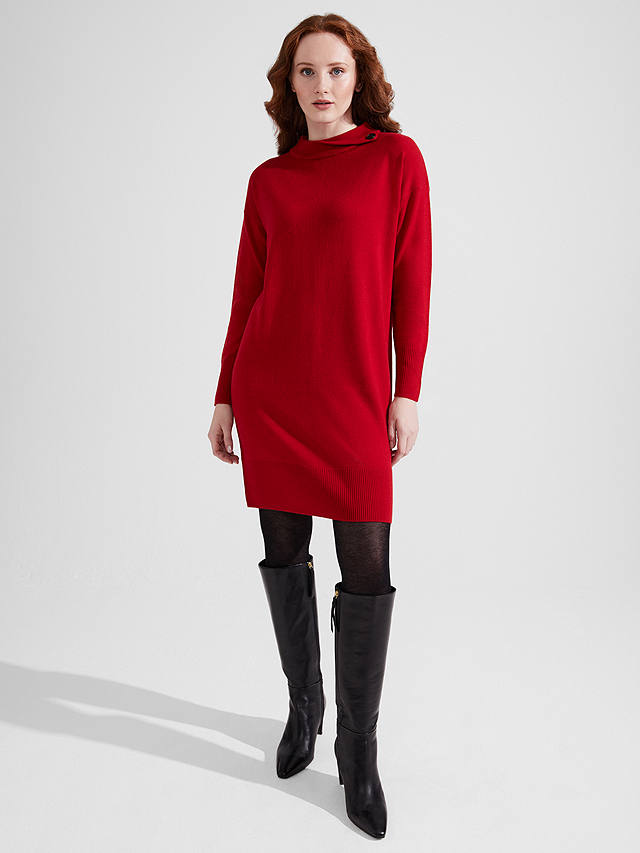 Hobbs Talia Knitted Dress, True Red