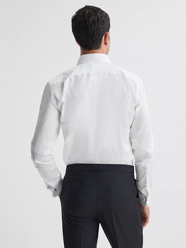 Reiss Fitzrovia Long Sleeve Wingtip Plea Shirt, White