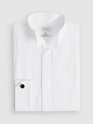 Reiss Fitzrovia Long Sleeve Wingtip Plea Shirt, White