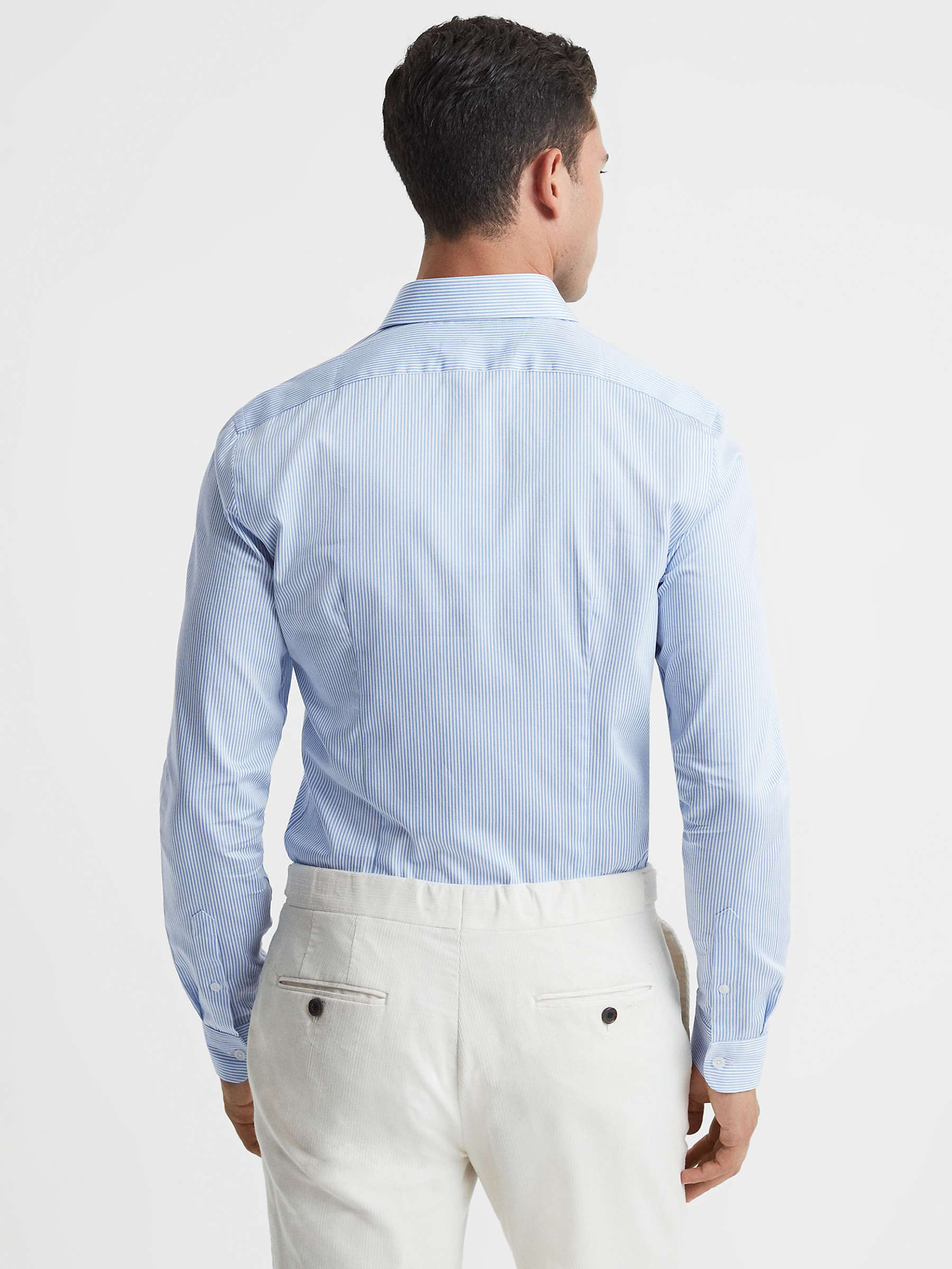 Buy Reiss Remote Bengal Long Sleeve Slim Shirt, Blue Online at johnlewis.com