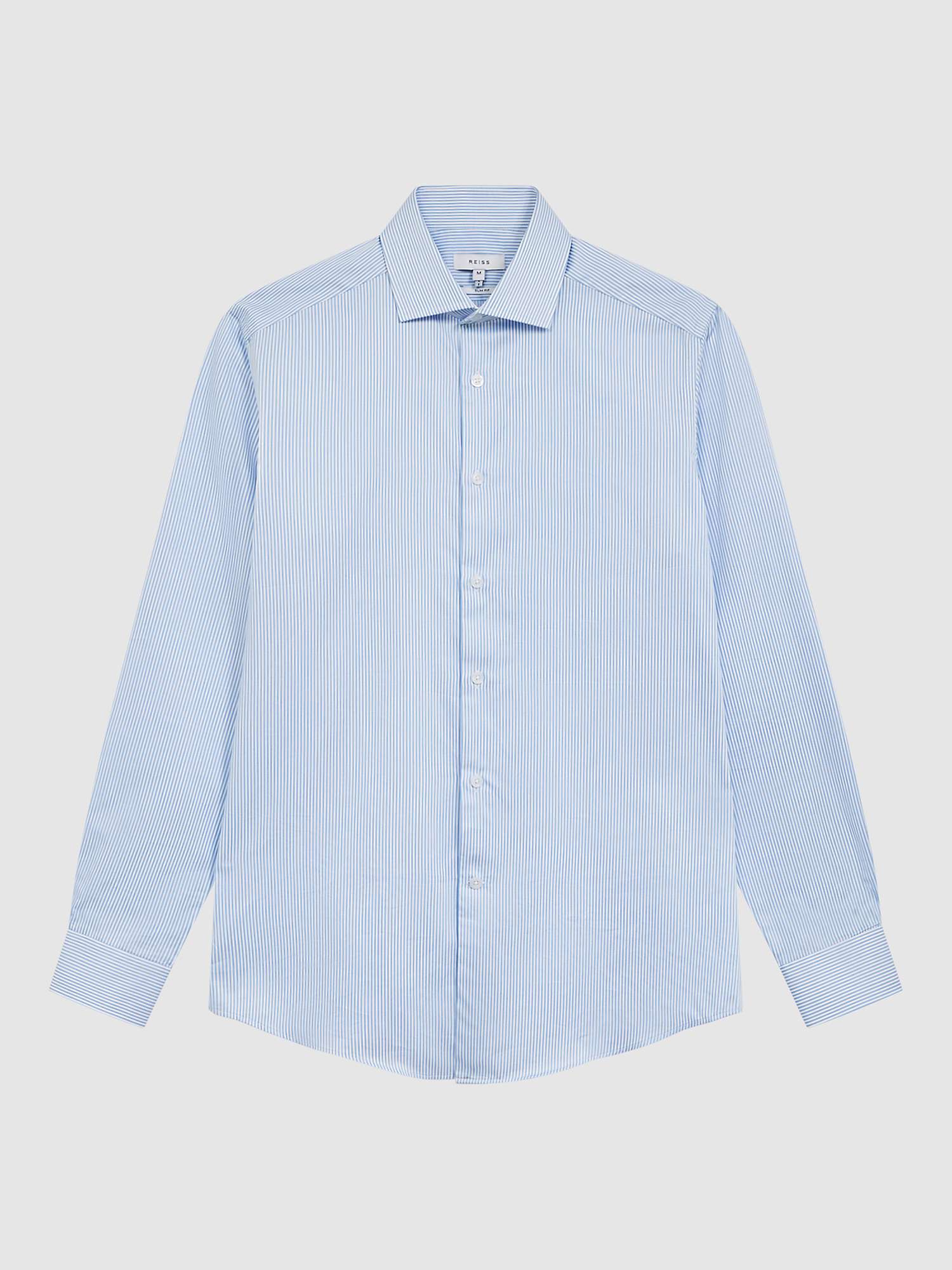 Buy Reiss Remote Bengal Long Sleeve Slim Shirt, Blue Online at johnlewis.com