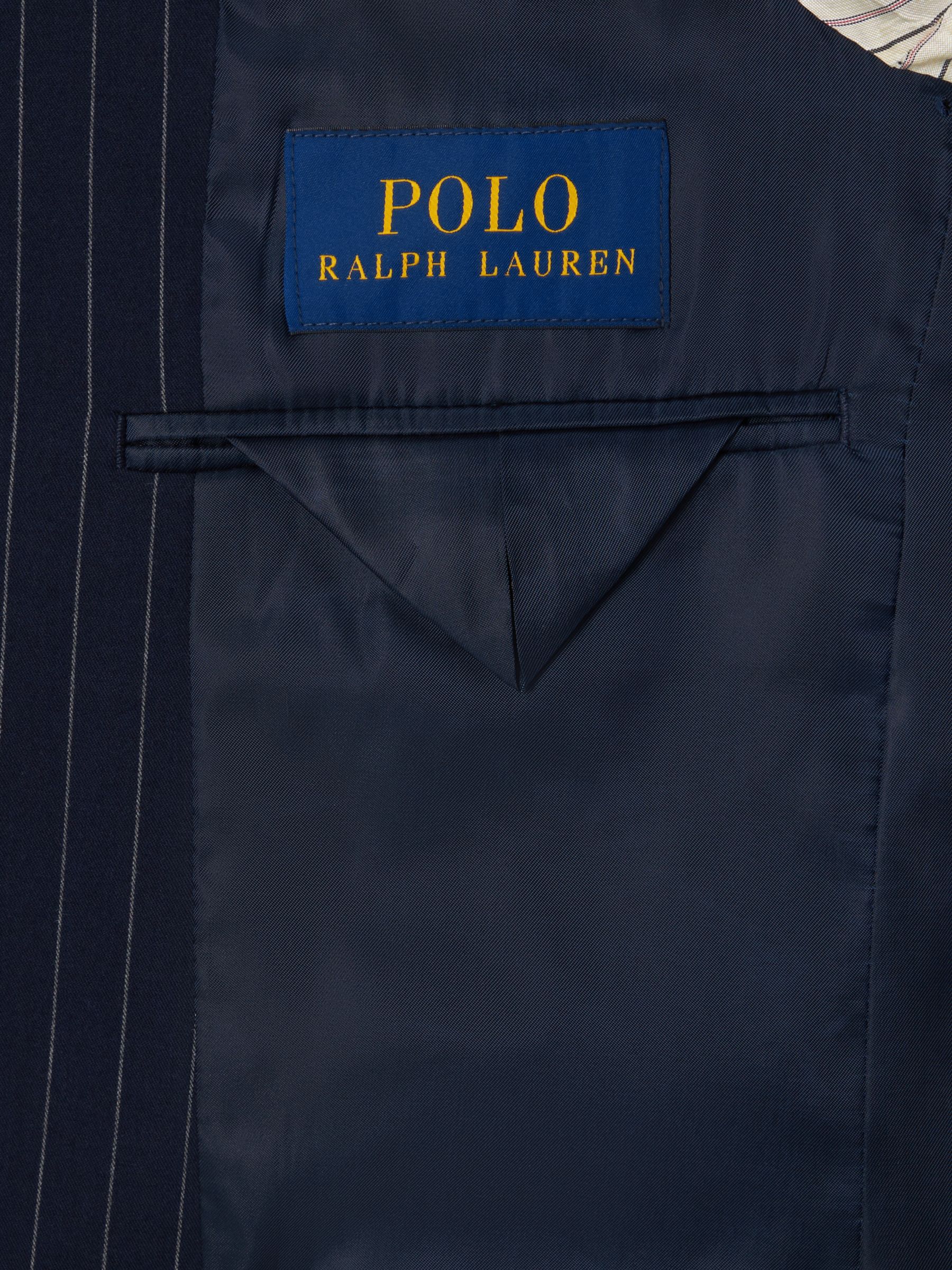 Polo Ralph Lauren Polo Modern Rope Stripe Suit Jacket, Navy, 38R