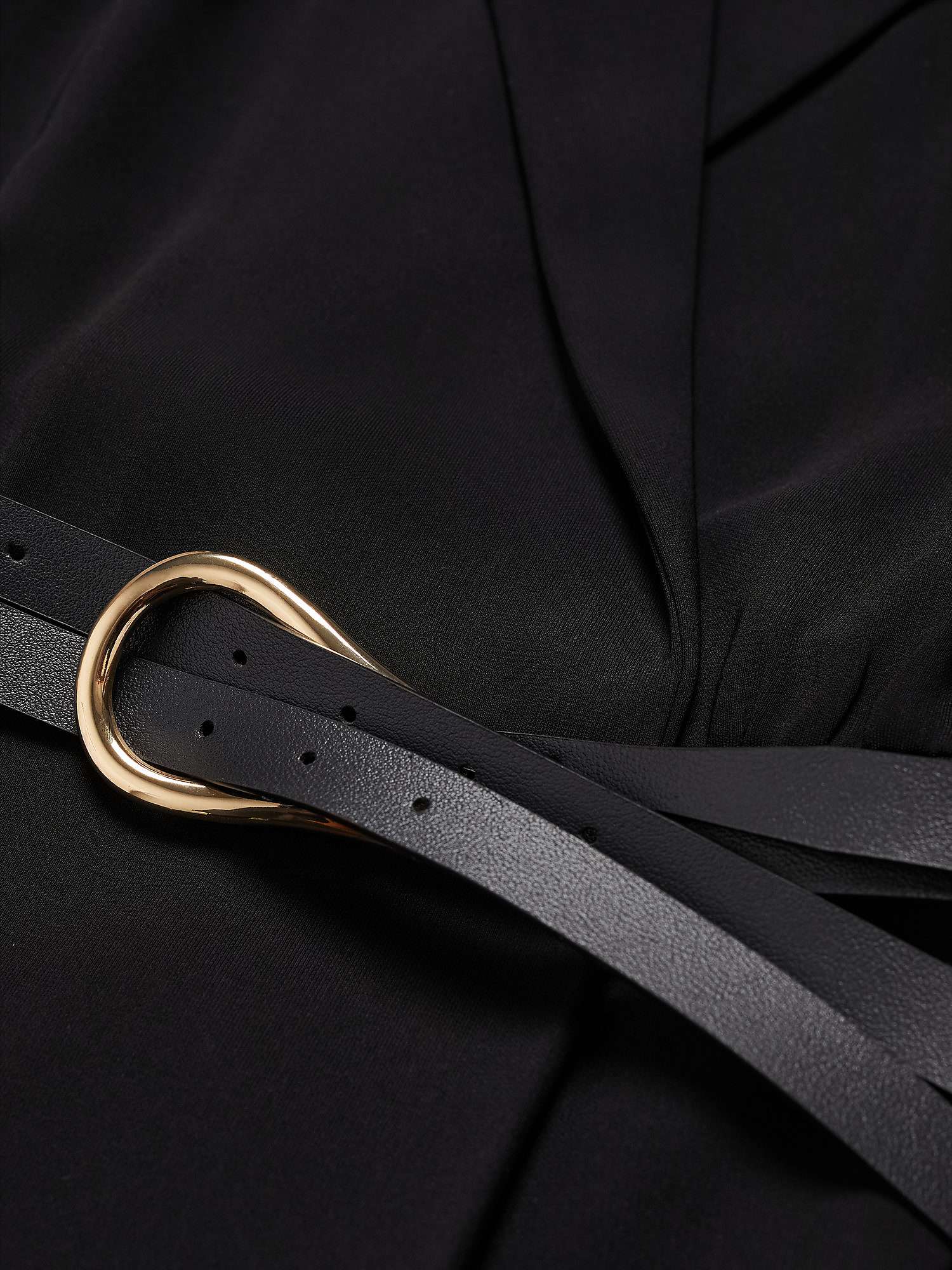 Mango Fabiana Belted Blazer Dress, Black at John Lewis & Partners