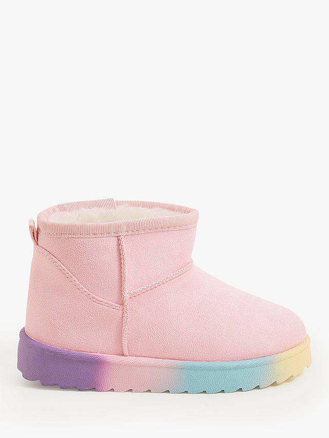 Angels by Accessorize Kids' Faux Suede Lined Boots, Pink