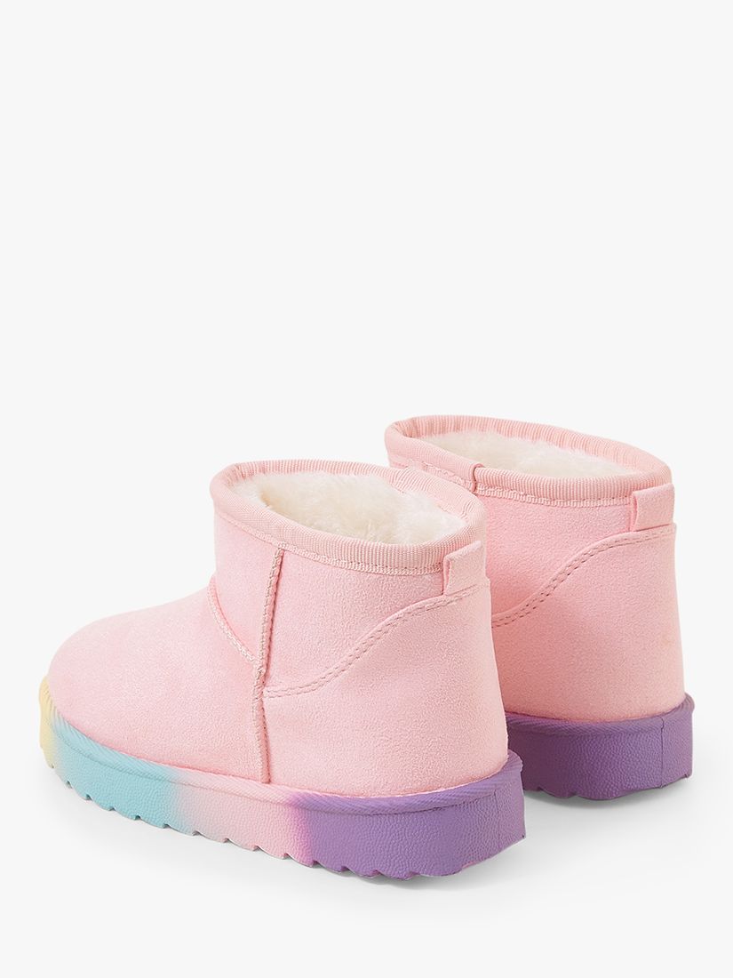 Angels by Accessorize Kids' Faux Suede Lined Boots, Pink, 7 Jnr