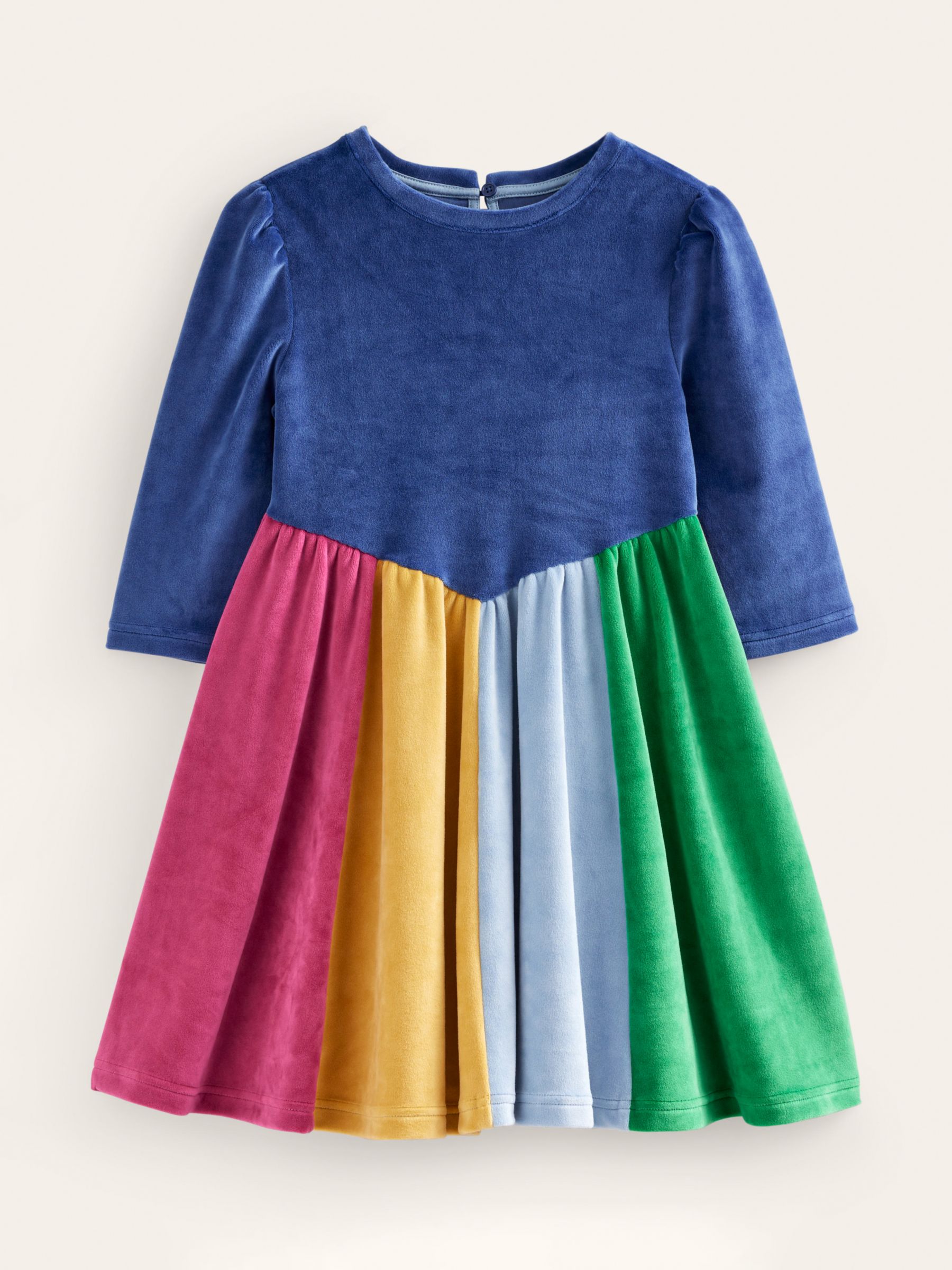 New Mini Boden Knit Retro Rainbow Dress