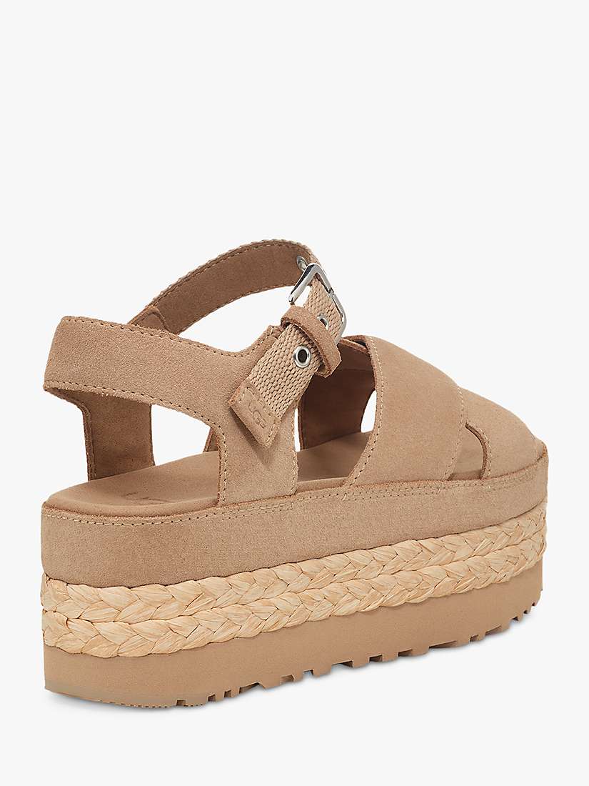 Buy UGG Aubrey Suede Flatform Sandals, Sand Online at johnlewis.com