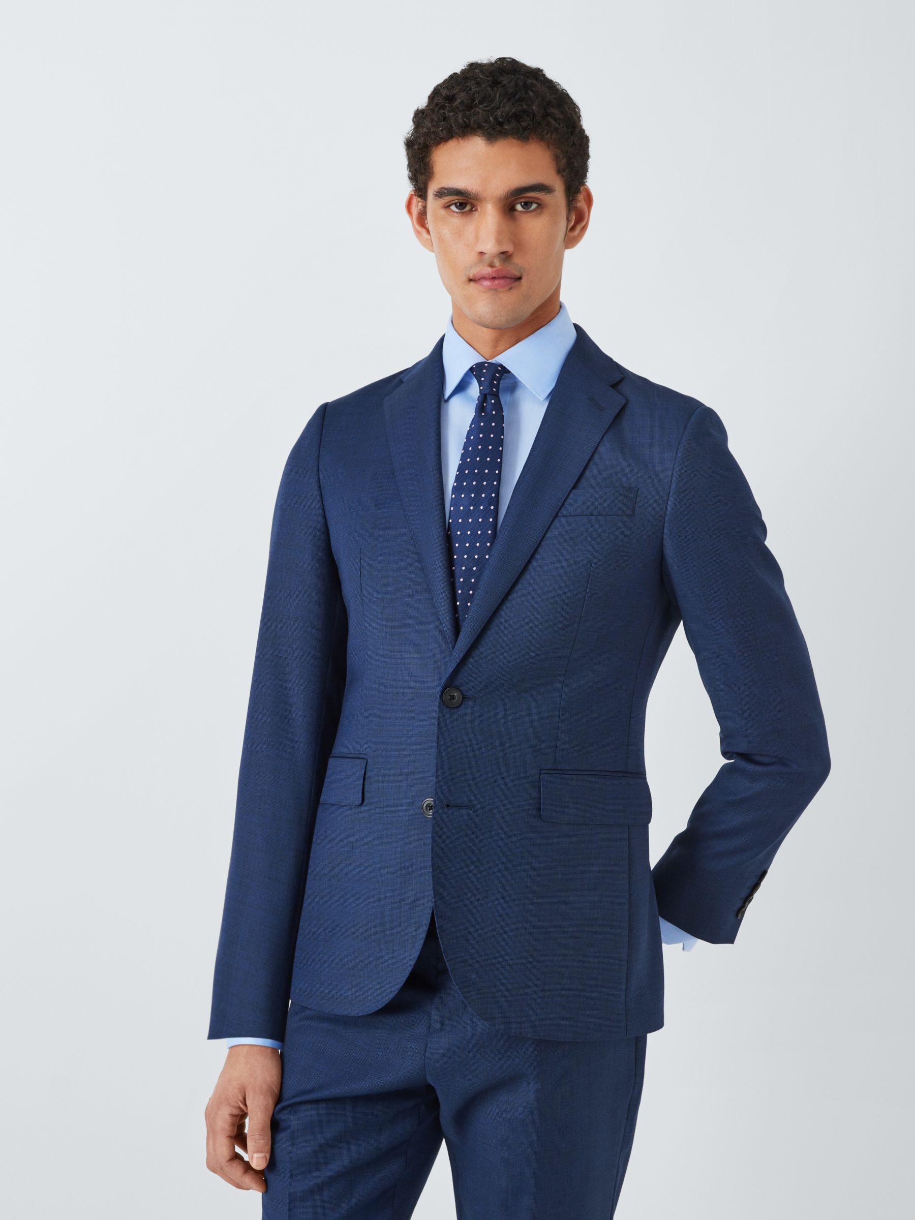 John Lewis Clarendon Regular Fit Wool Suit Jacket, Royal Blue, 38R