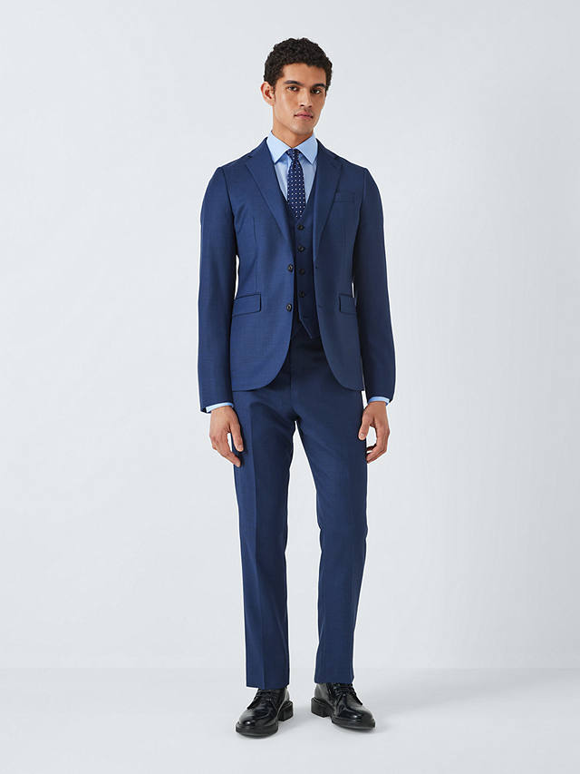 John Lewis Clarendon Regular Fit Wool Suit Jacket, Royal Blue