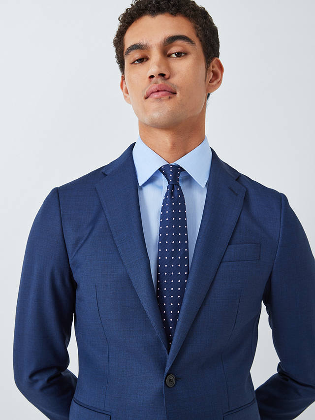 John Lewis Clarendon Regular Fit Wool Suit Jacket, Royal Blue