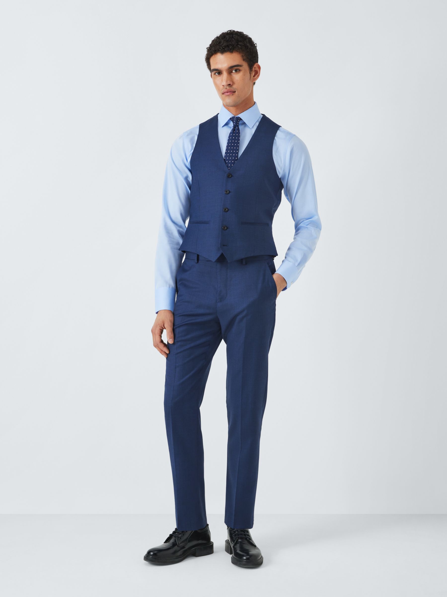 Buy John Lewis Clarendon Wool Regular Suit Waistcoat, Royal Blue Online at johnlewis.com