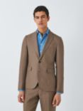 John Lewis Cambridge Linen Single Breasted Regular Fit Suit Jacket, Brown