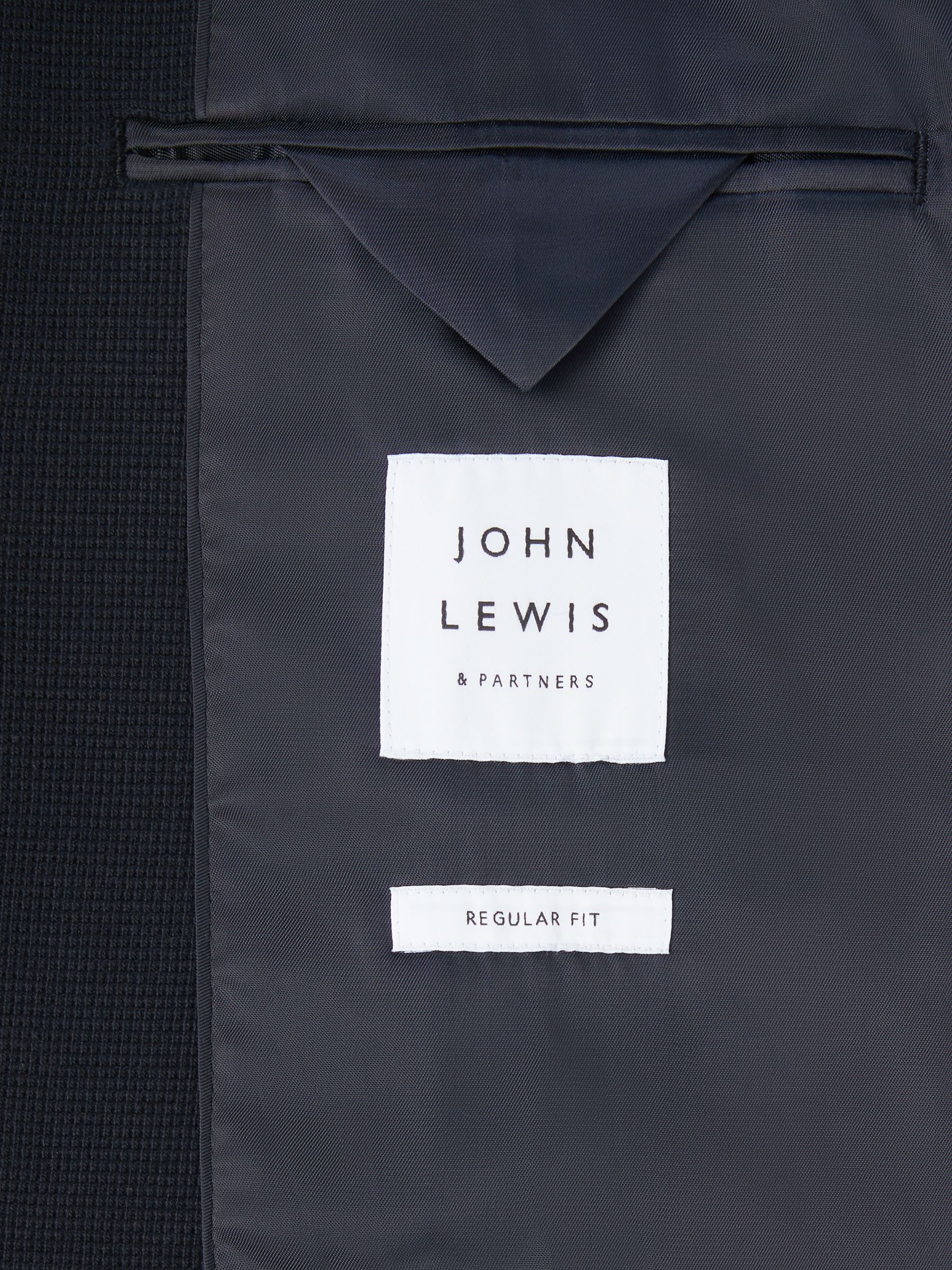 Buy John Lewis Burford Cotton Blend Regular Fit Blazer, Navy Online at johnlewis.com