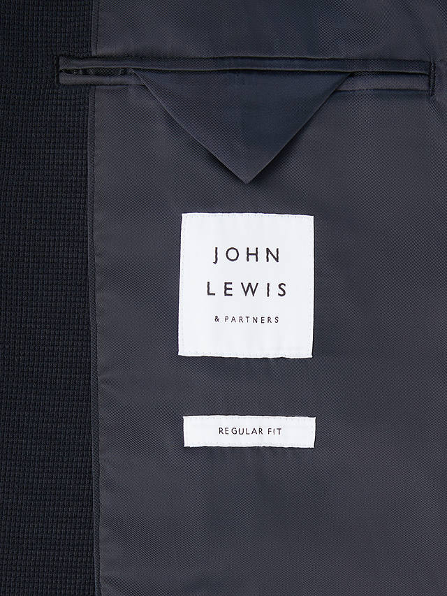 John Lewis Burford Cotton Blend Regular Fit Blazer, Navy