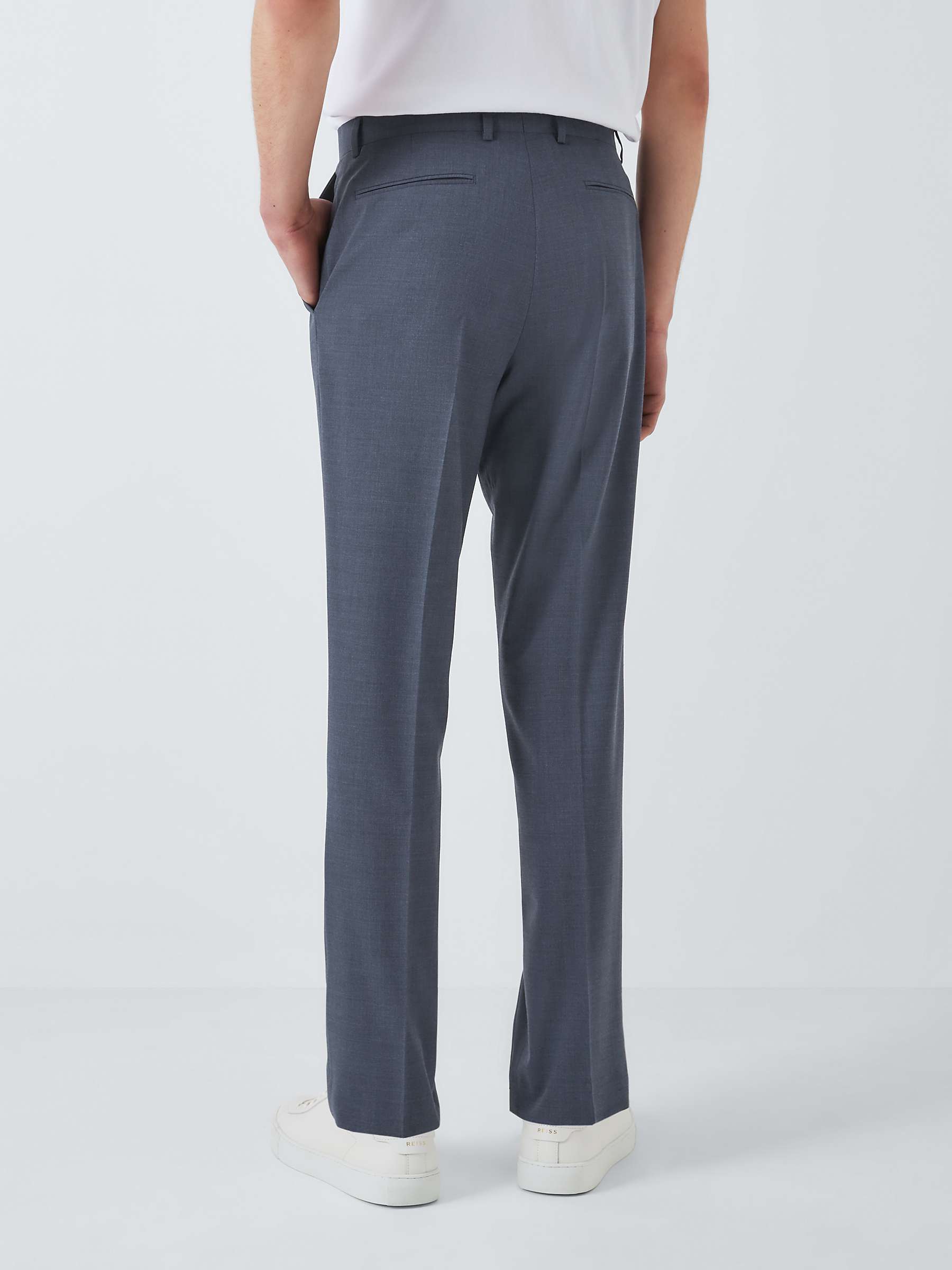 Buy Kin Leo Wool Blend Slim Fit Trousers, Airforce Blue Online at johnlewis.com
