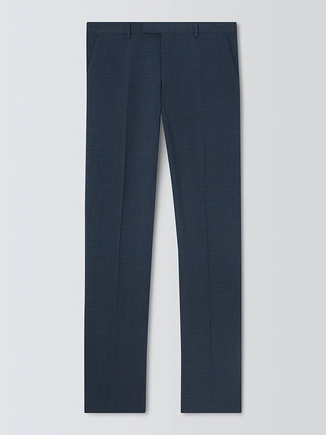 Kin Leo Wool Blend Slim Fit Trousers, Airforce Blue