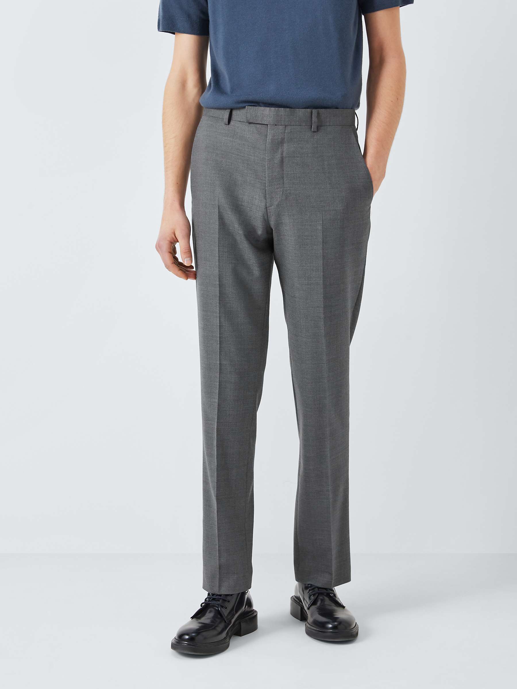 Buy Kin Finn Slim Fit Suit Trousers, Mid Grey Online at johnlewis.com