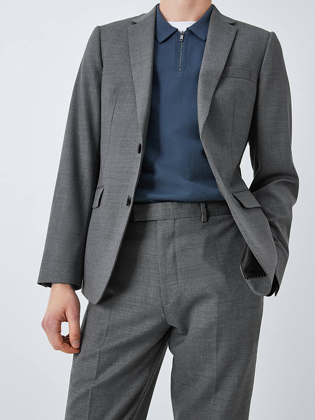 Kin Finn Slim Fit Suit Trousers, Mid Grey
