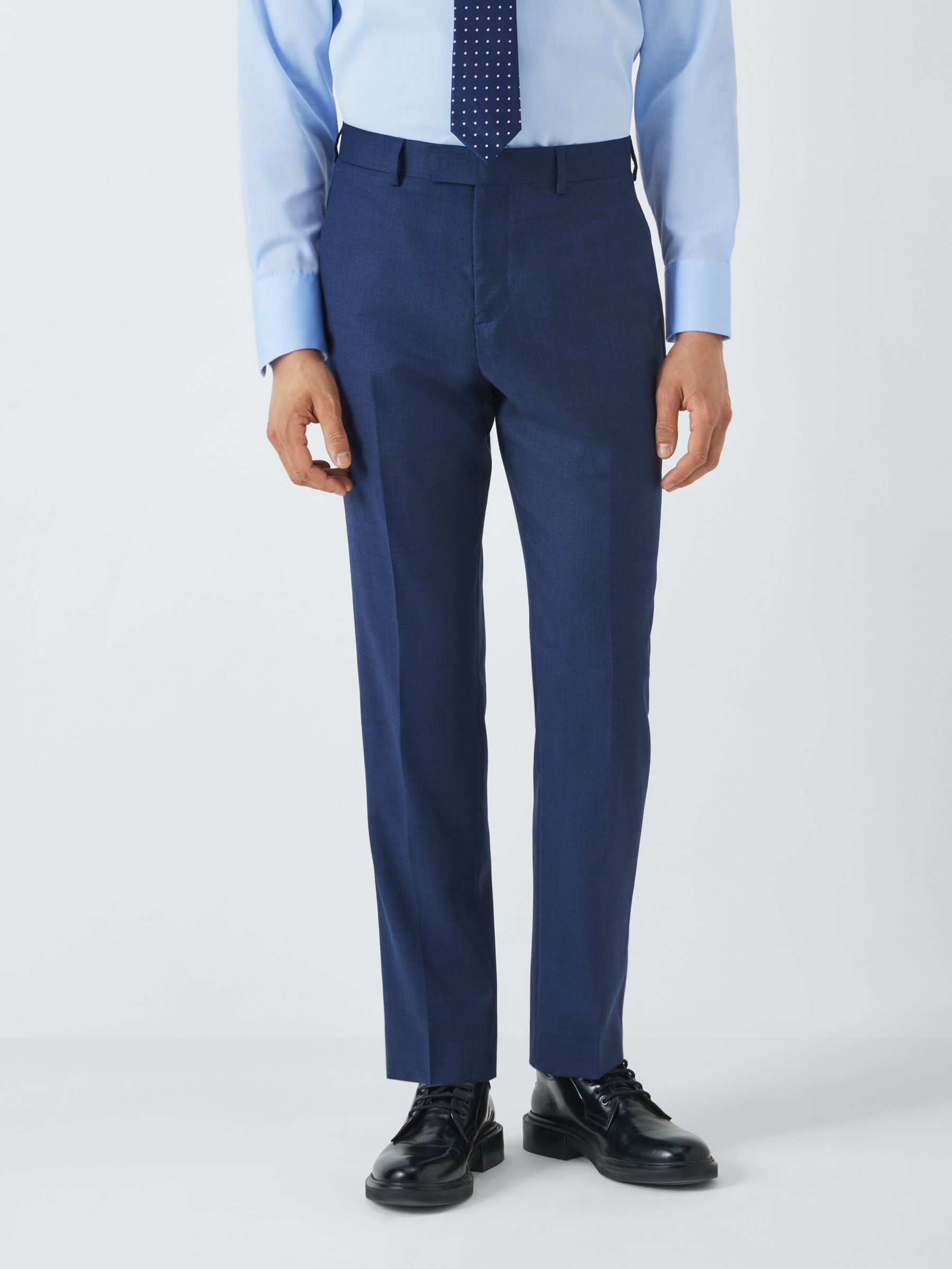John Lewis Clarendon Wool Regular Suit Trousers, Royal Blue, 40R