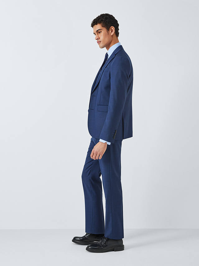 John Lewis Clarendon Wool Regular Suit Trousers, Royal Blue