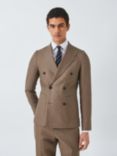 John Lewis Cambridge Regular Fit Double Breasted Suit Jacket, Brown