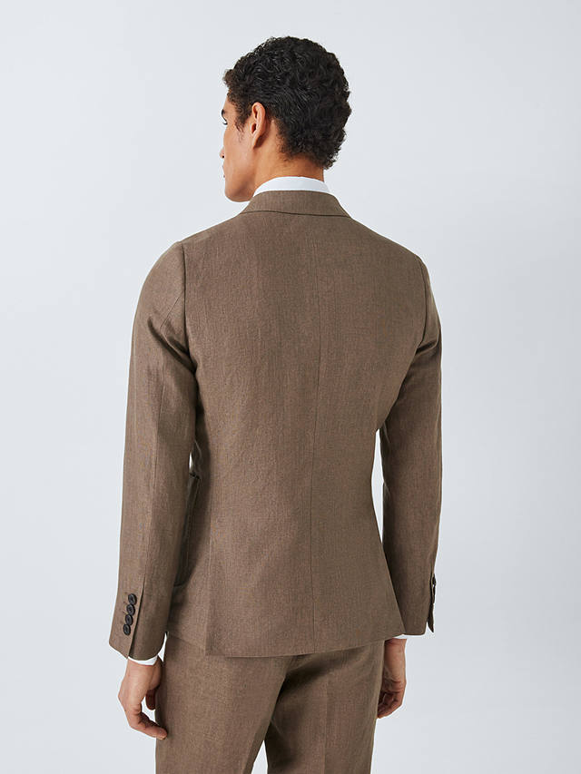 John Lewis Cambridge Regular Fit Double Breasted Suit Jacket, Brown