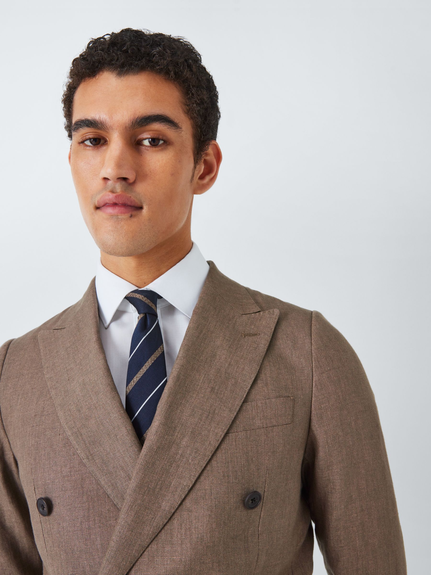 Buy John Lewis Cambridge Regular Fit Double Breasted Suit Jacket, Brown Online at johnlewis.com