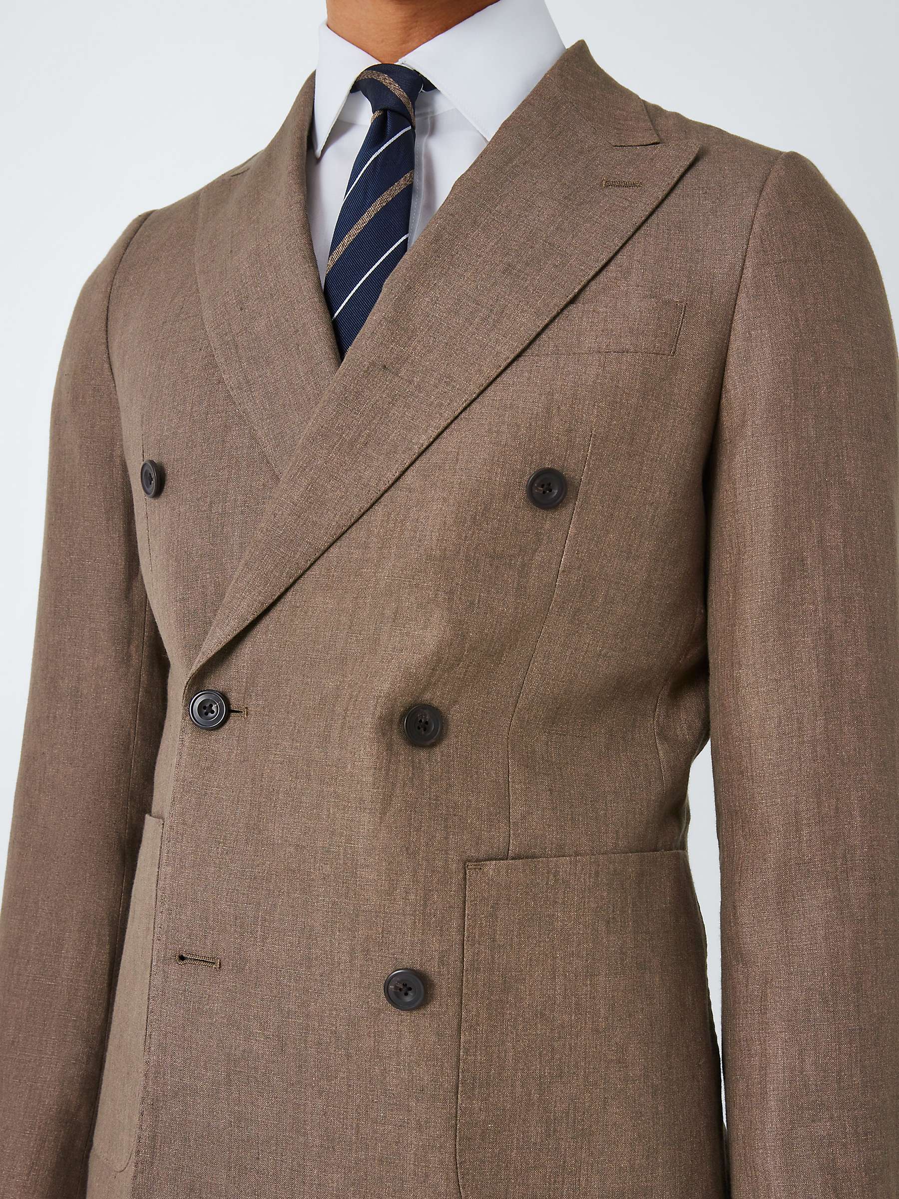 Buy John Lewis Cambridge Regular Fit Double Breasted Suit Jacket, Brown Online at johnlewis.com